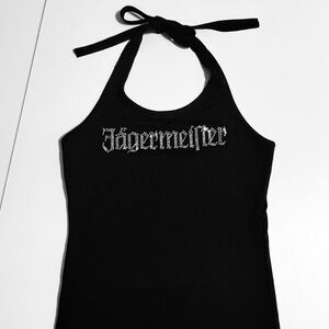 Jagermeister Black Halter Tank Top